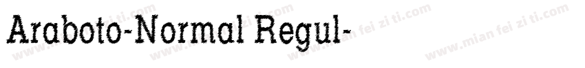Araboto-Normal Regul字体转换